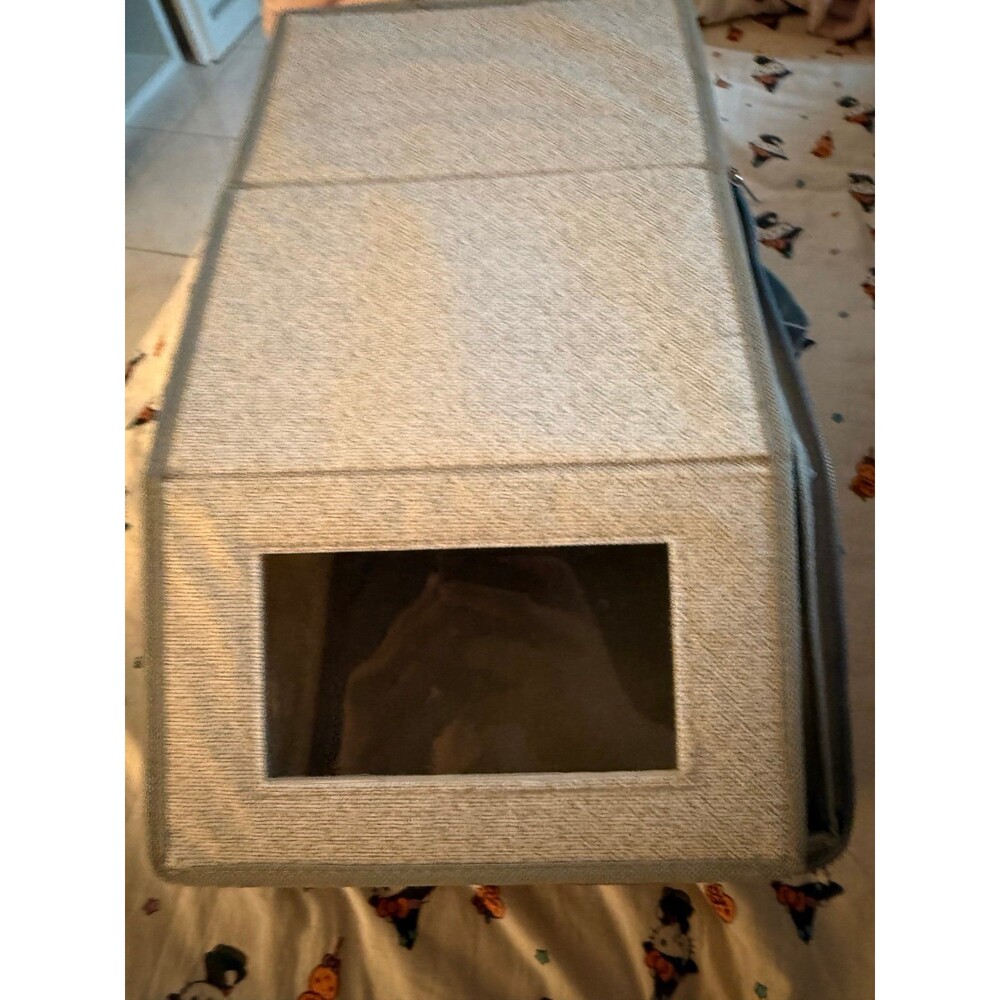 Collapsible Fabric Storage Bin Organizer with Clear Window & Zipper Lid